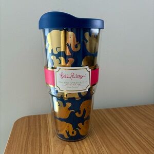 BRAND NEW Lilly Pulitzer Tusk in Sun insulated tumbler with lid 24oz